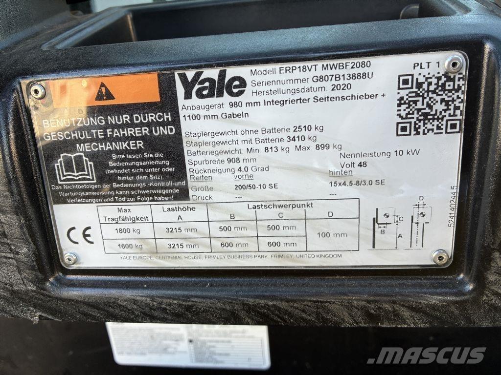 Yale ERP 18VT 电动叉车