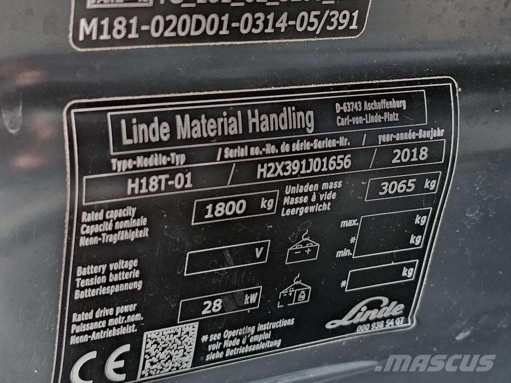 Linde H18T-01 天然气叉车