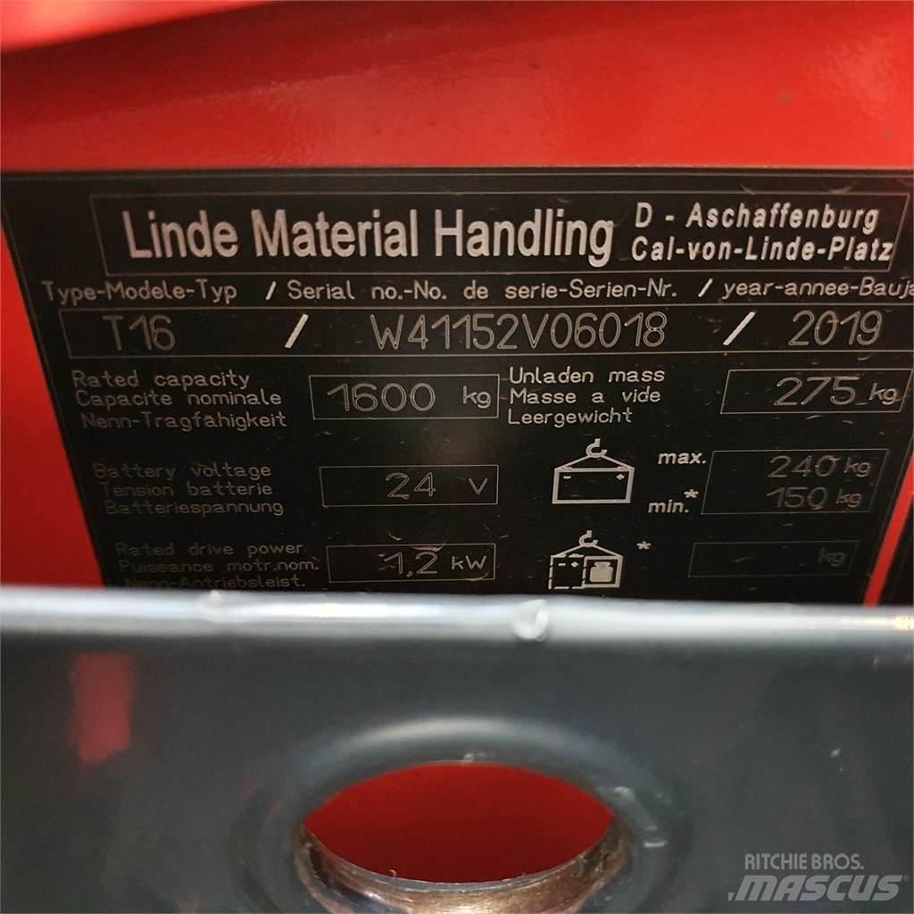Linde T16 Li-Ion 手摇升降机