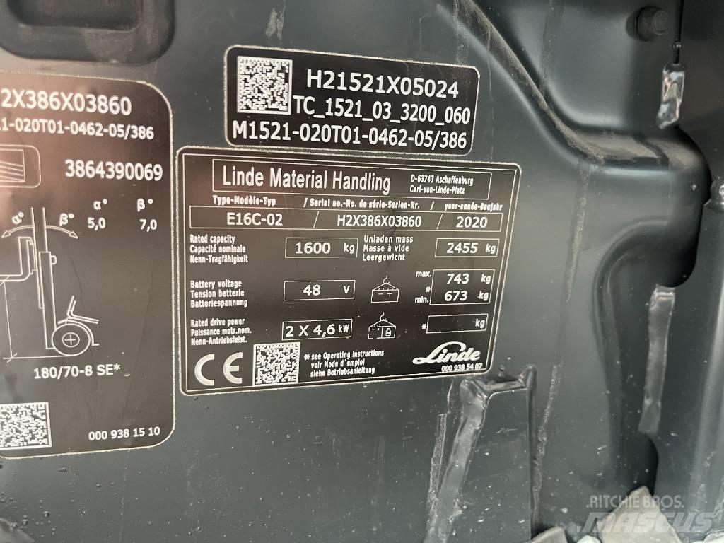 Linde E 16 C-02 电动叉车
