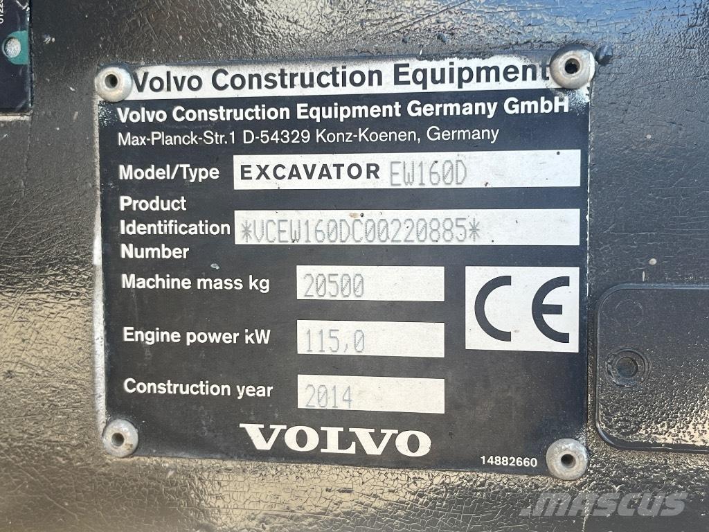 Volvo EW 160 D 轮式挖掘机