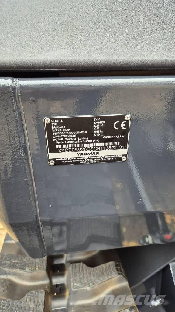Yanmar SV26 Advance 小型挖掘机