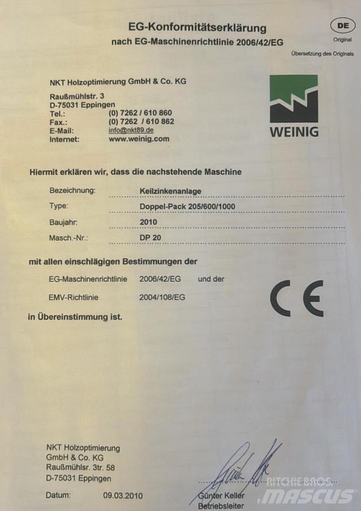  WEINIG Doppel-Pack 锯木机械