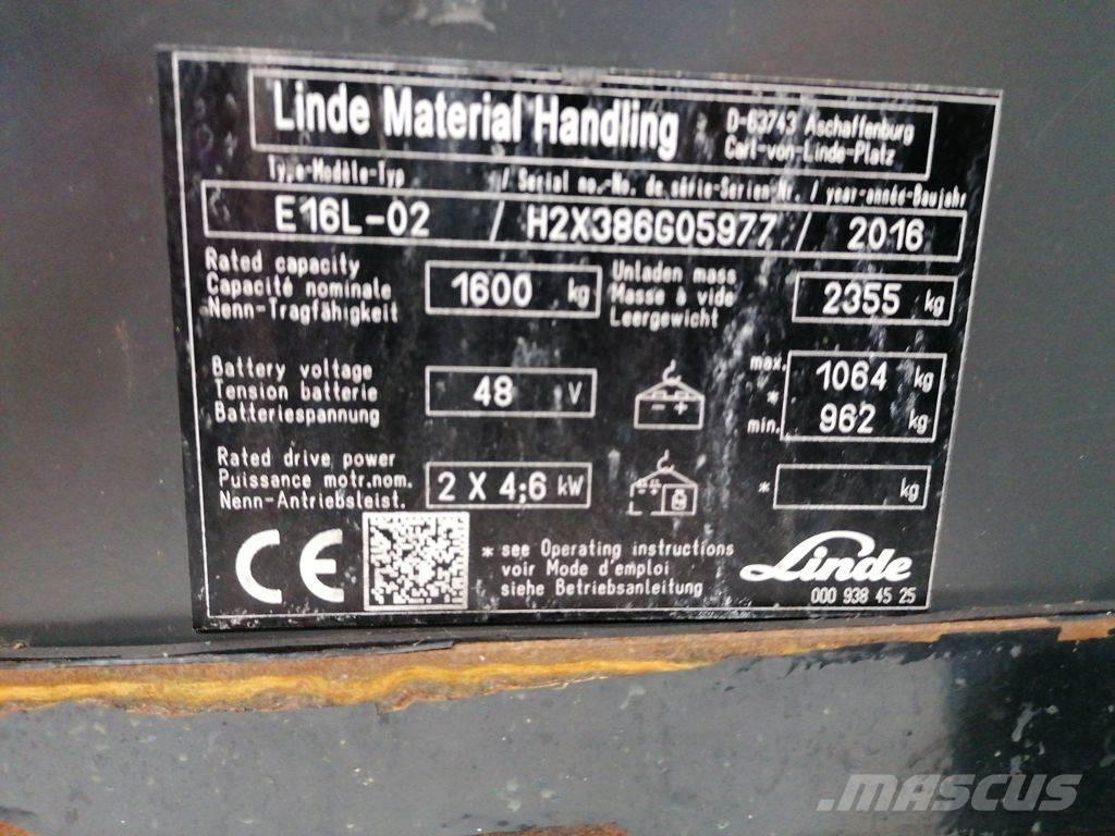 Linde E16L-02 电动叉车