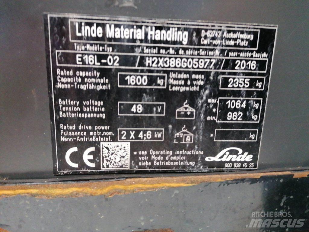 Linde E16L-02 电动叉车