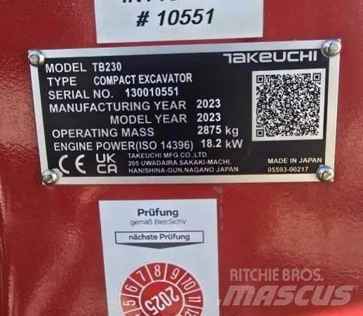 Takeuchi TB 230 小型挖掘机