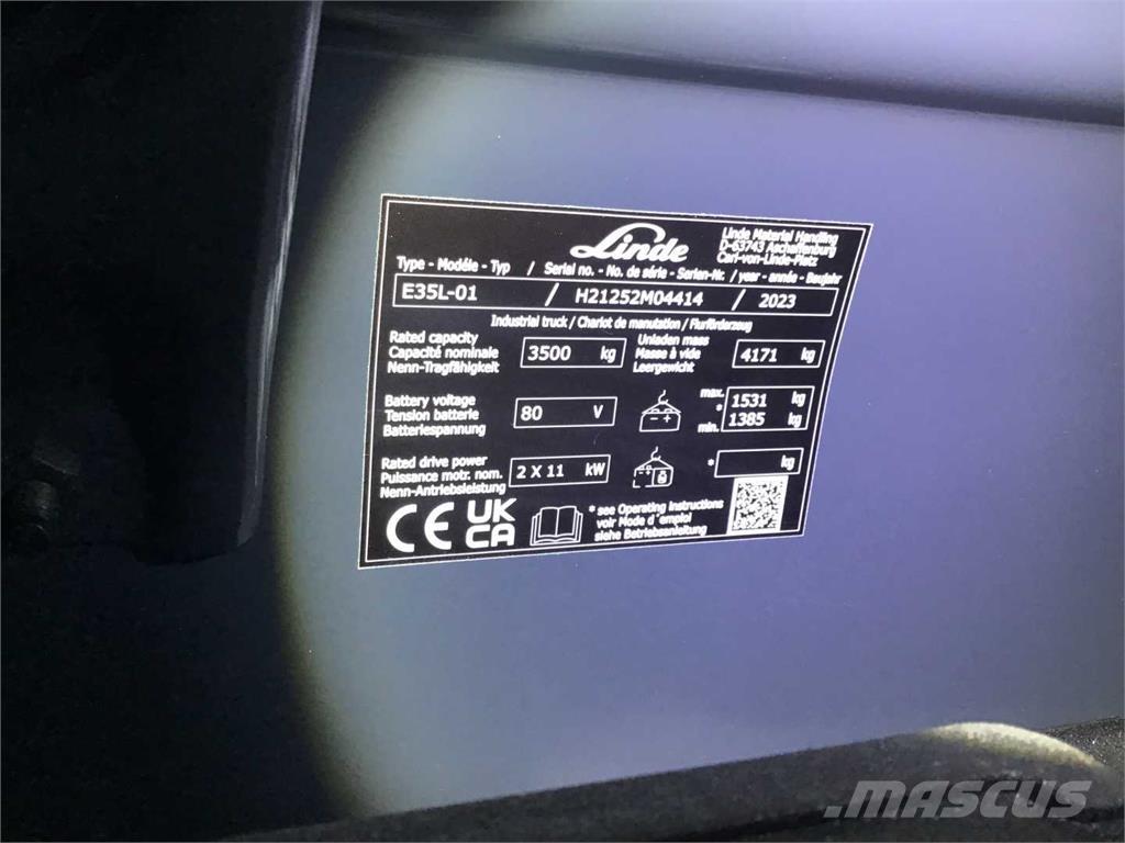 Linde E35L 电动叉车