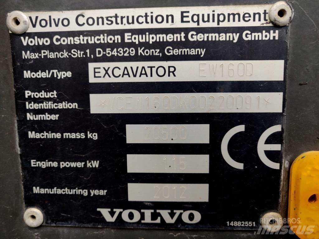Volvo EW 160 D 轮式挖掘机