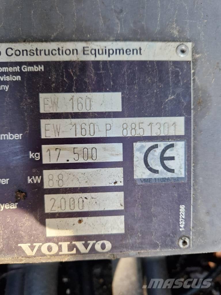Volvo EW 160 轮式挖掘机