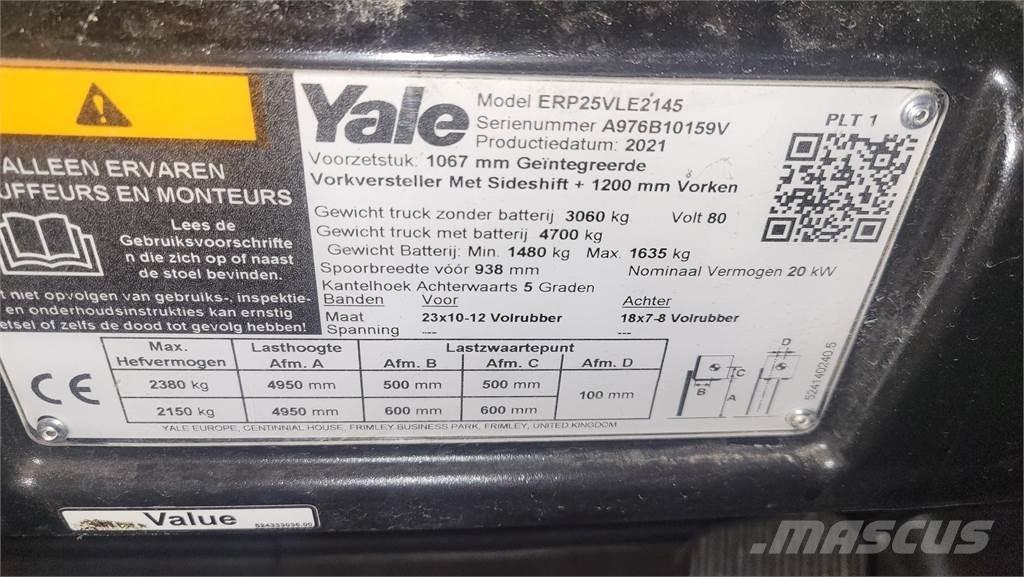 Yale ERP25VL 2021 电动叉车