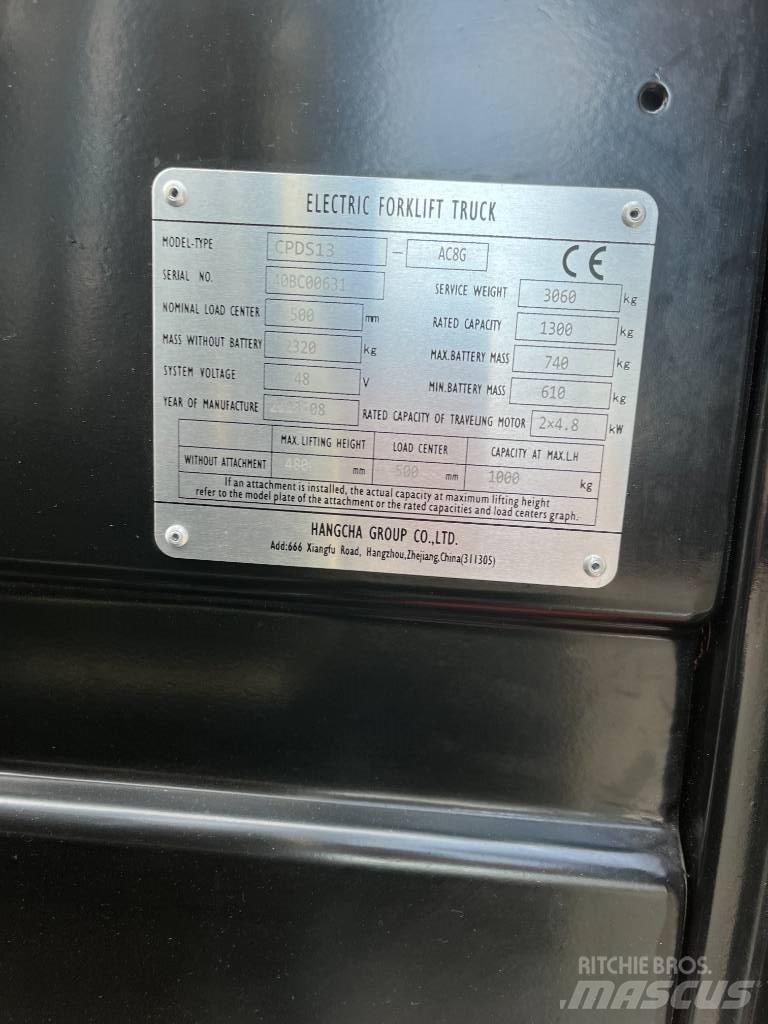 Hangcha CPDS13-AC8G 电动叉车