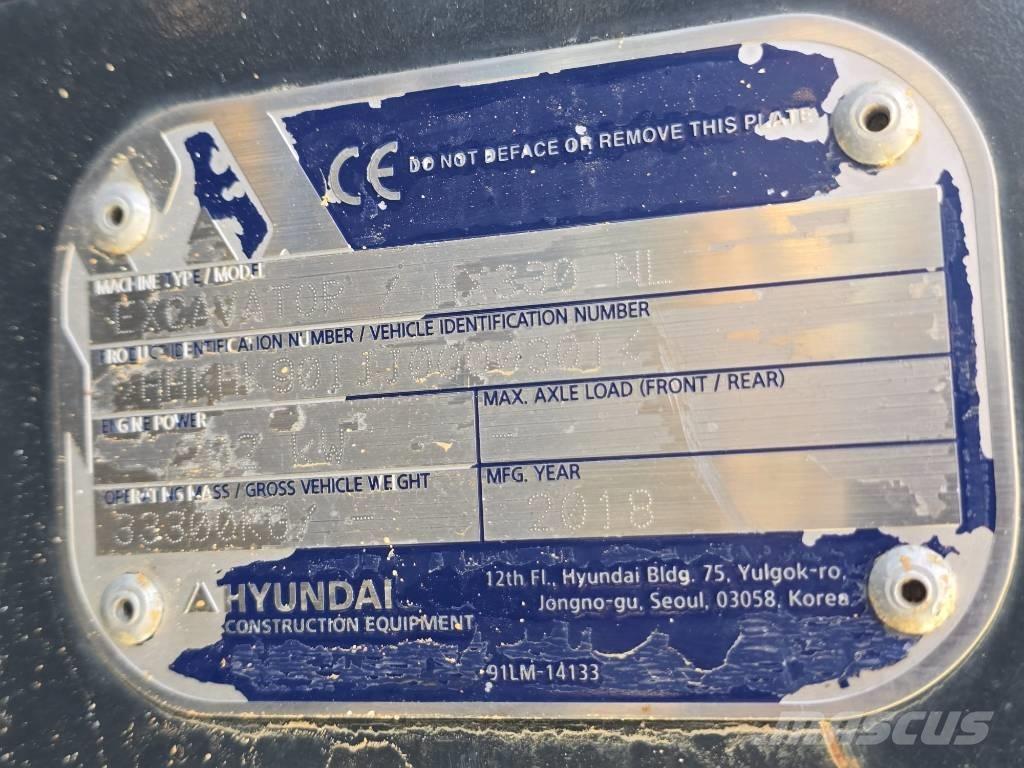 Hyundai HX 330 NL 履带挖掘机