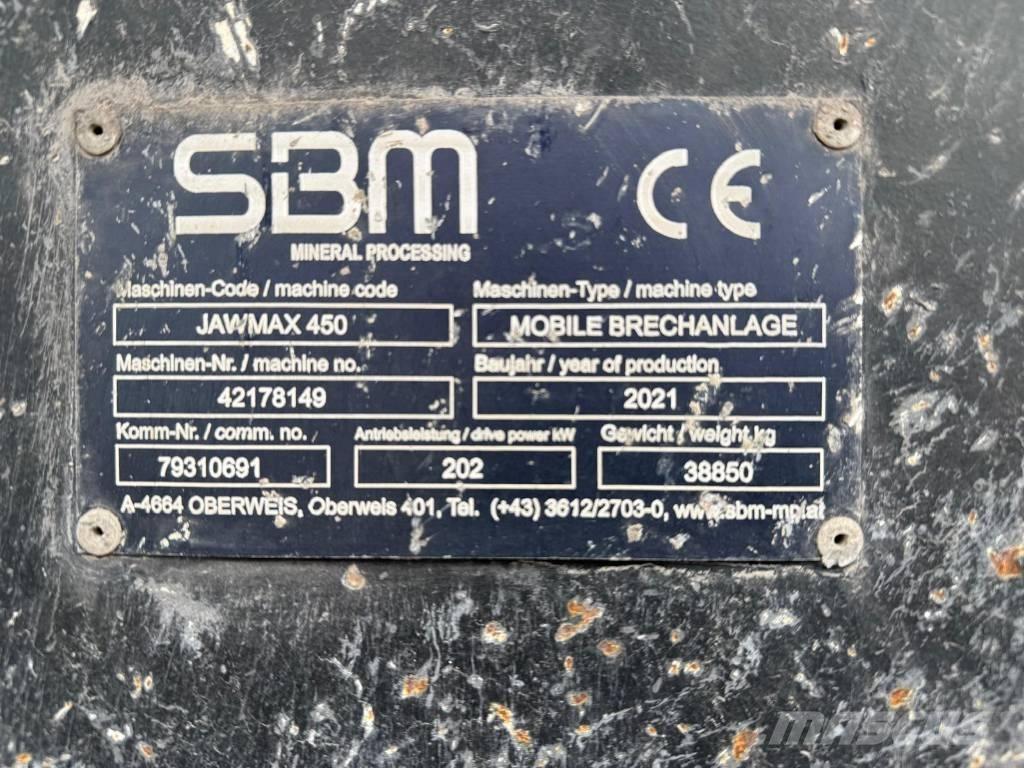 SBM Jawmax 450 移动式破碎机