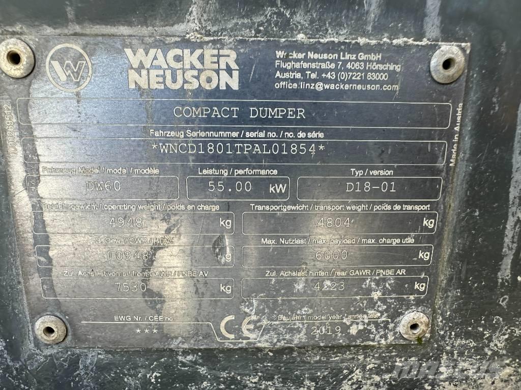Wacker Neuson DW 60 翻斗车\公路型自卸车