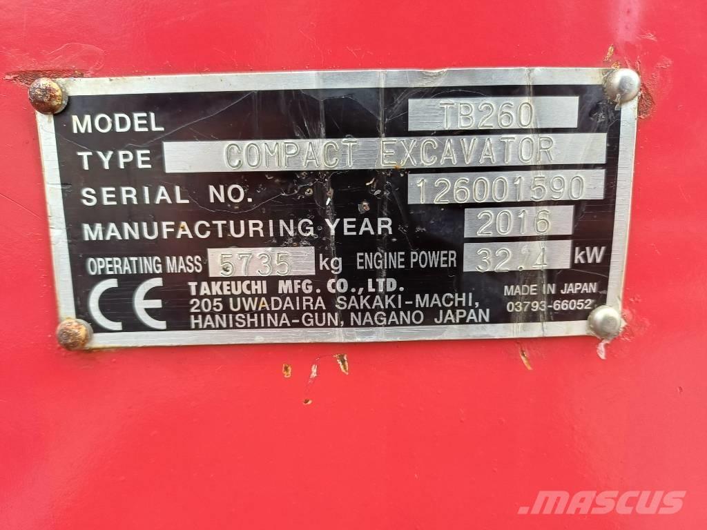 Takeuchi TB 260 小型挖掘机