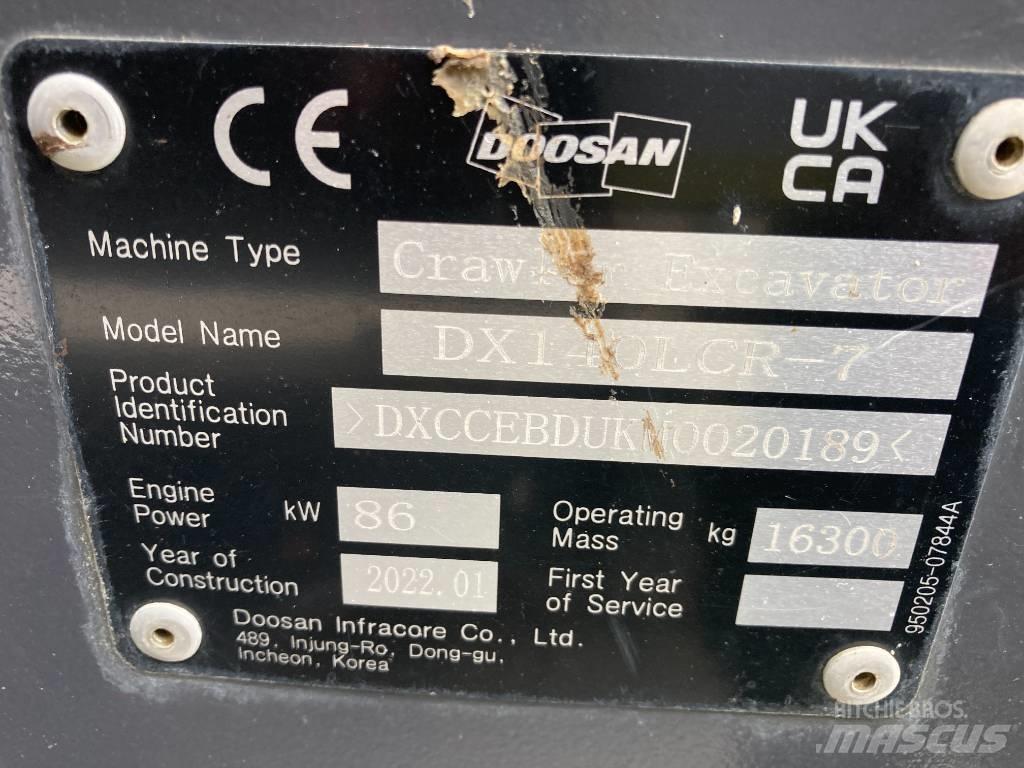 Doosan DX 140 LCR-7 履带挖掘机