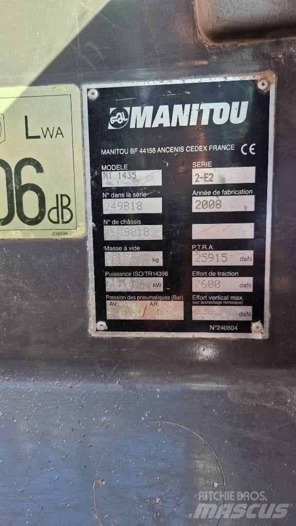 Manitou MT 1435 HSL 伸缩臂叉装车|叉装车