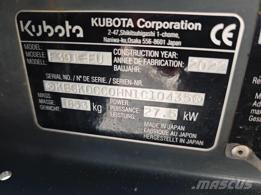 Kubota F 391 骑乘式割草机