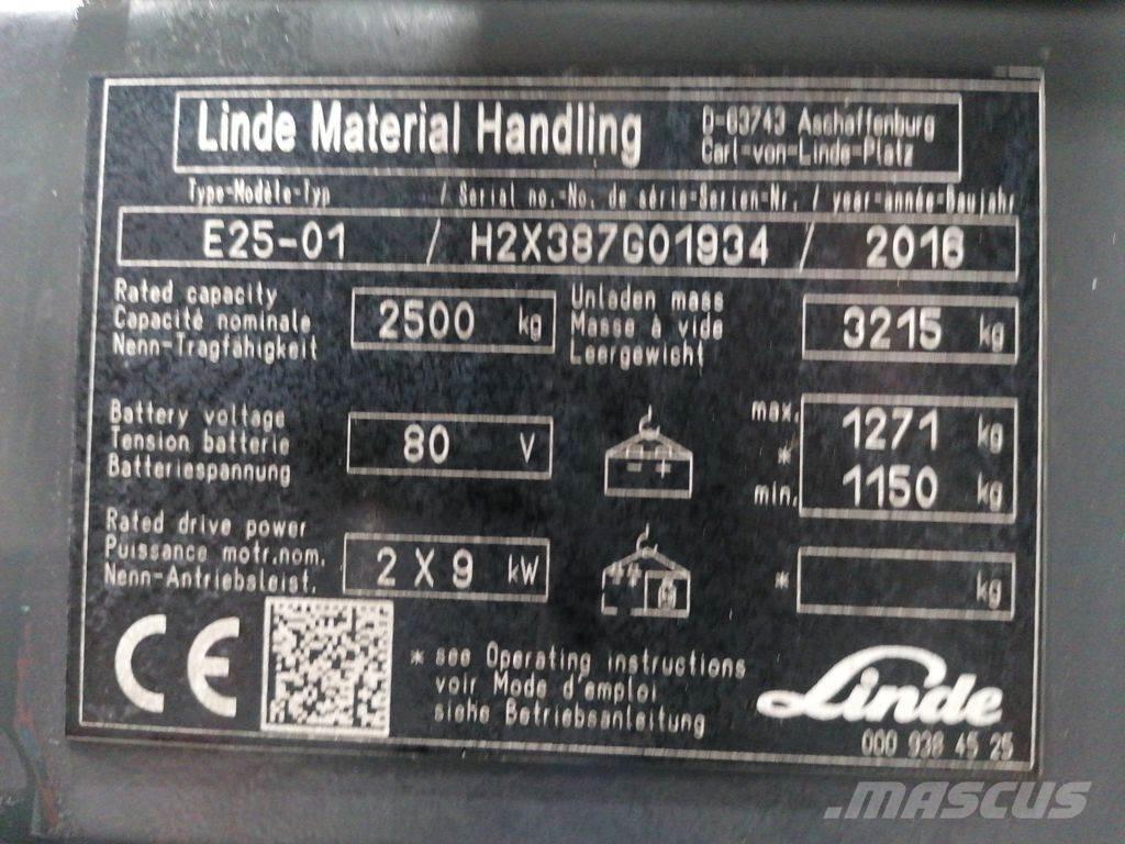 Linde E25-01 电动叉车