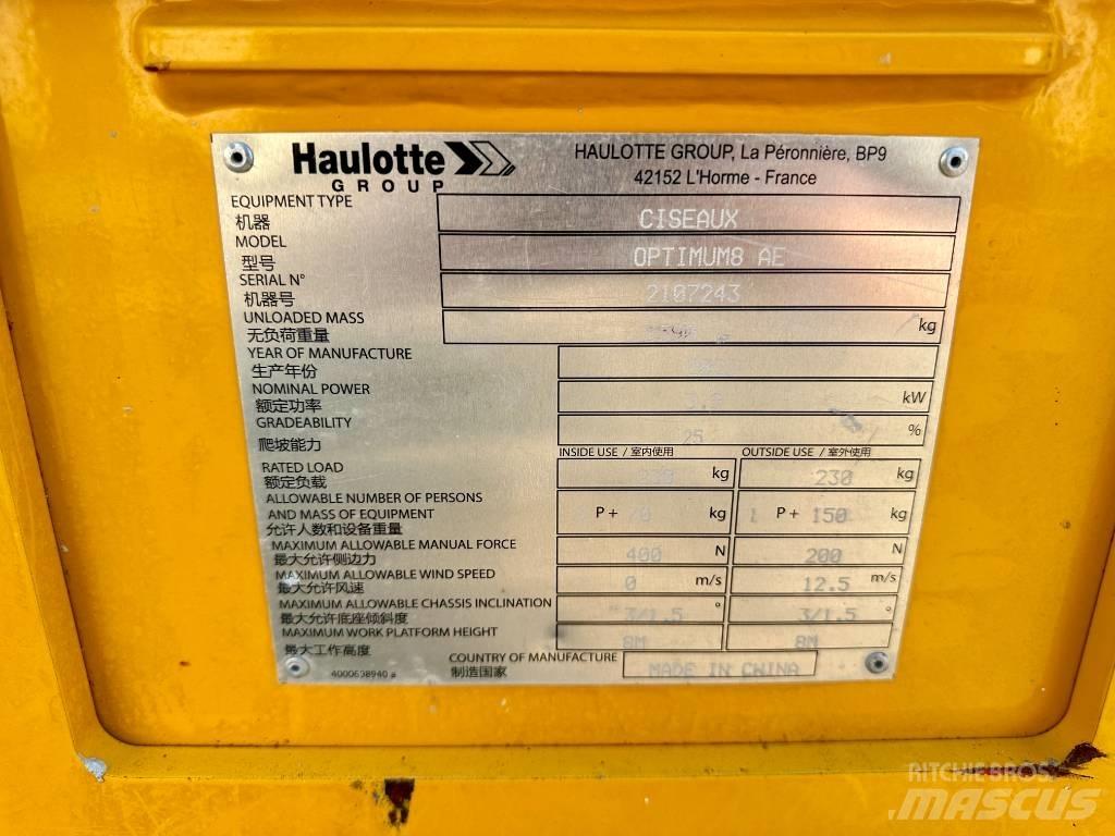 Haulotte OPTIMUM 8 剪叉式升降机
