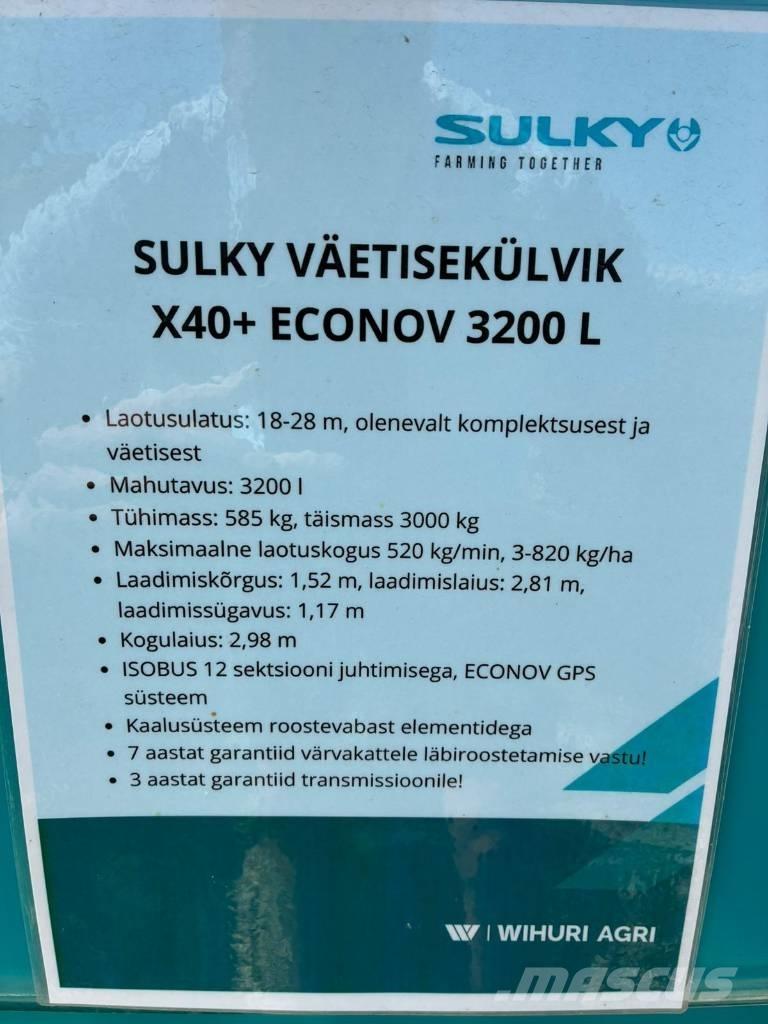 Sulky X 40+ Econov 矿物肥料撒播机