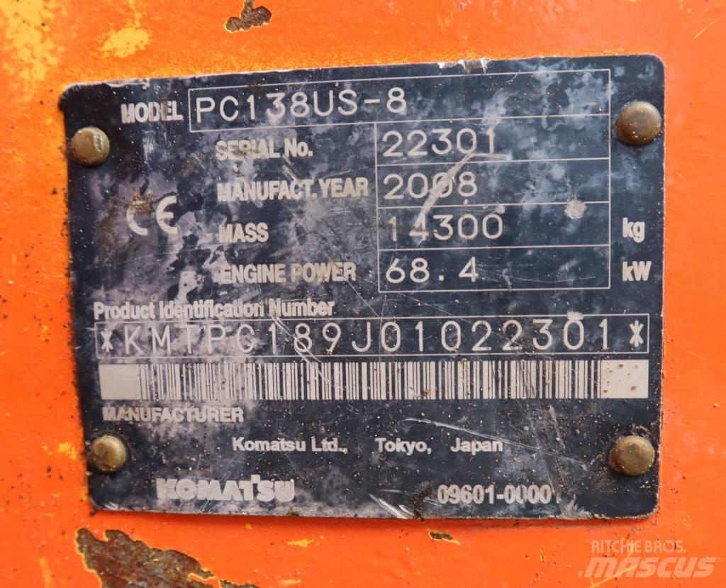 Komatsu PC138US-8 履带挖掘机