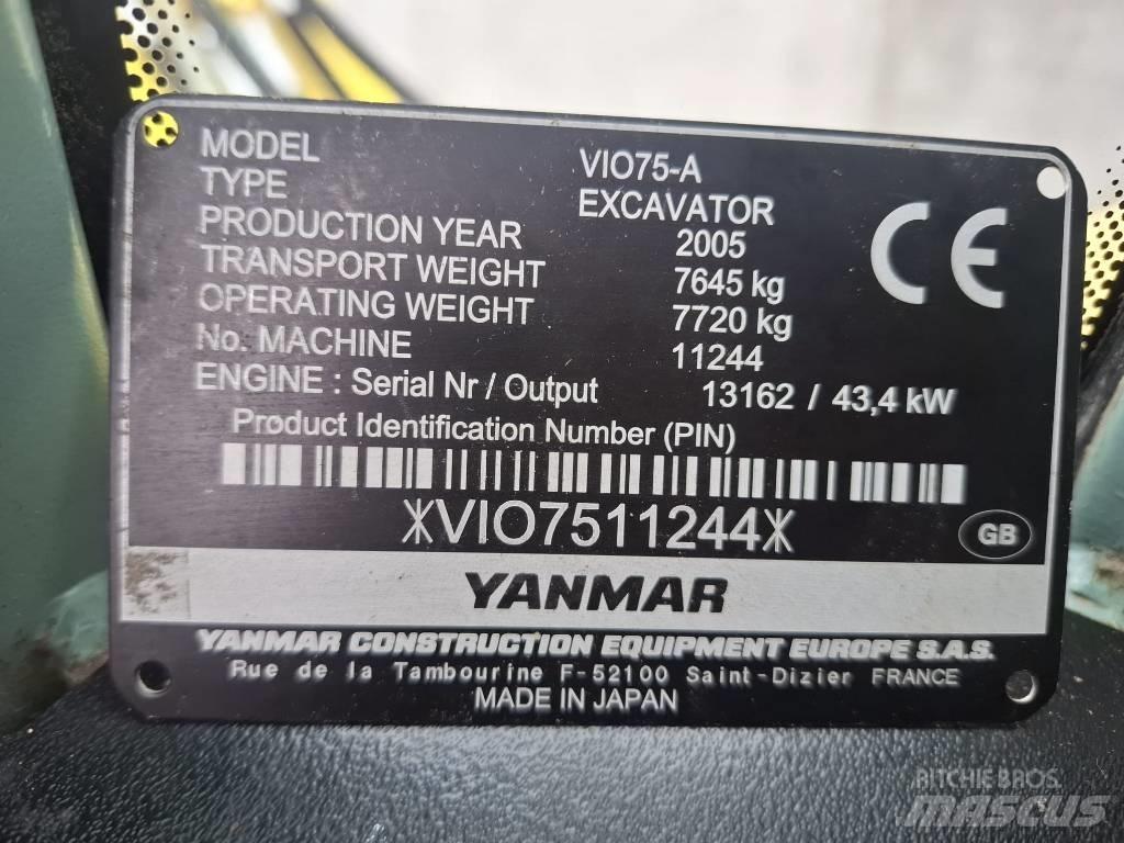 Yanmar Vio 75 A 中型挖掘机