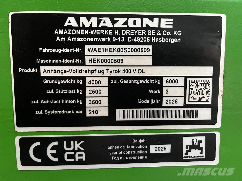 Amazone Tyrok 400 VS 双向犁