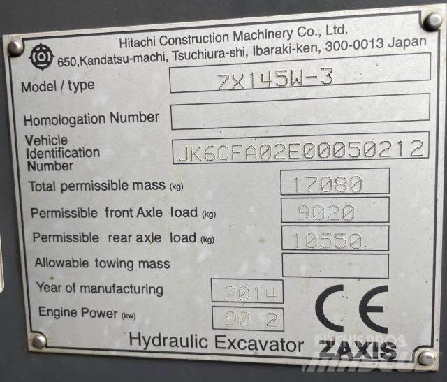 Hitachi ZX 145W-3 轮式挖掘机