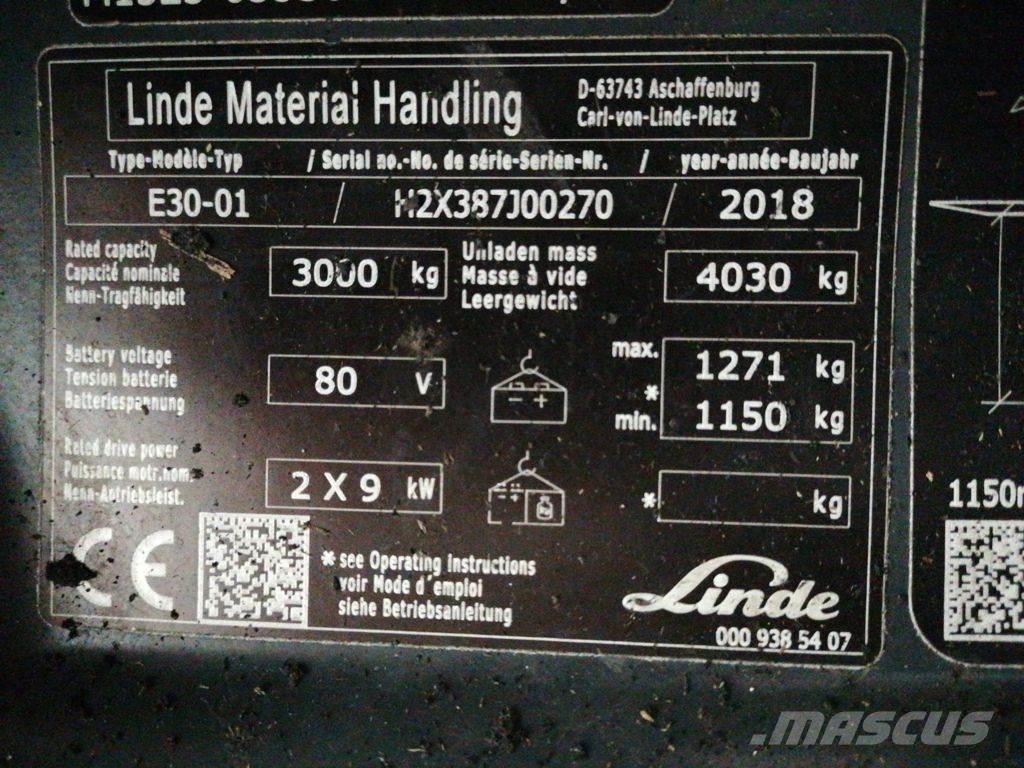 Linde E30-01 电动叉车