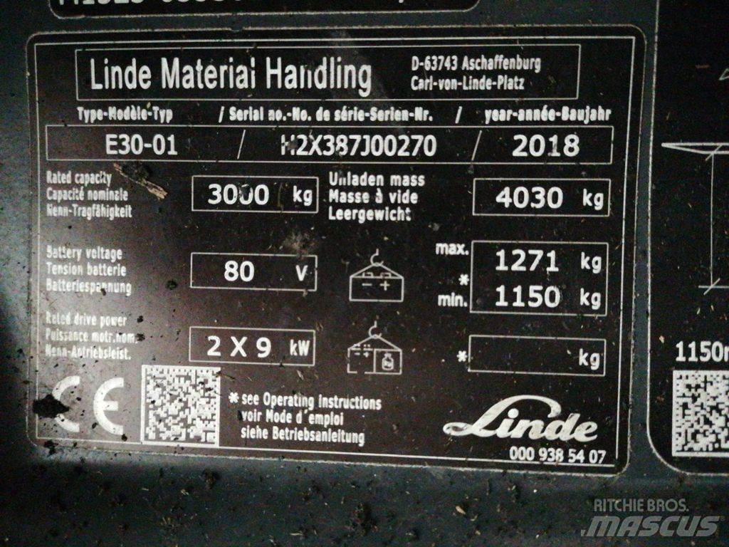 Linde E30-01 电动叉车