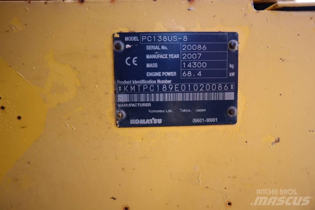 Komatsu PC138US-8 履带挖掘机