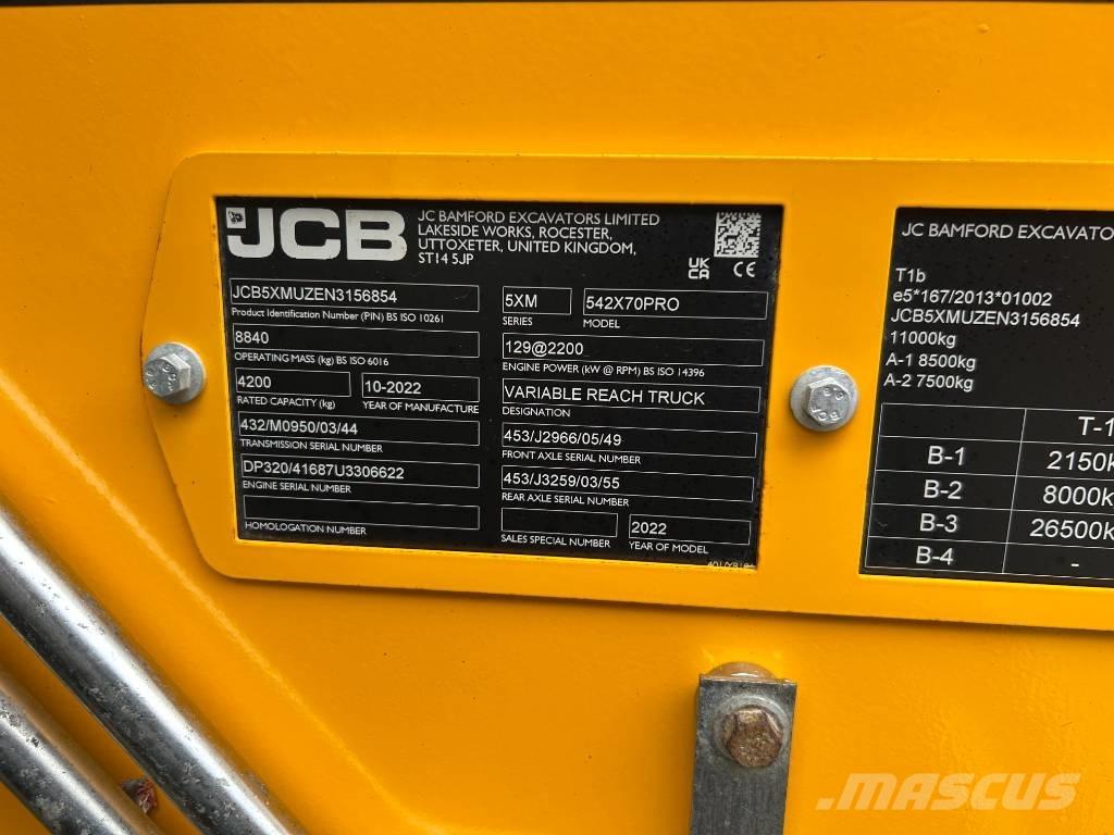 JCB 542-70 Agri Pro 电动叉车