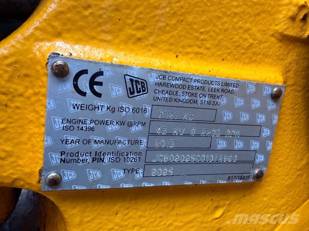 JCB 8085 ZTS 中型挖掘机