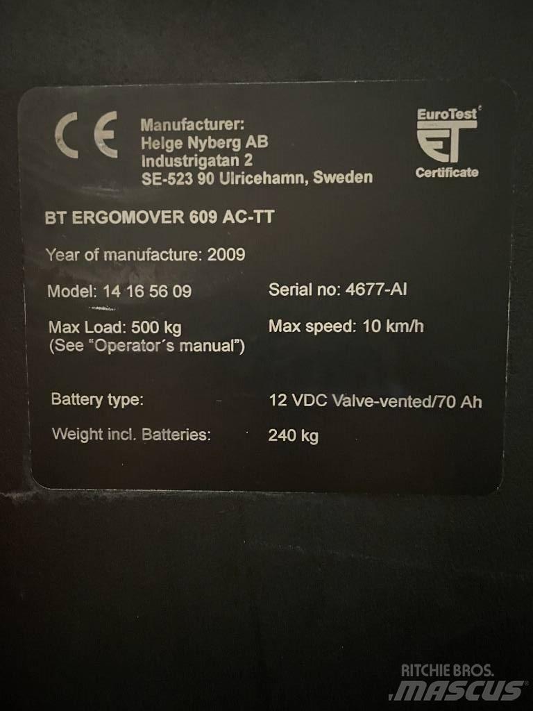 BT 609 AC TT 低架装载机