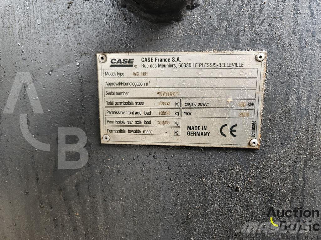 CASE WX 165 轮式挖掘机