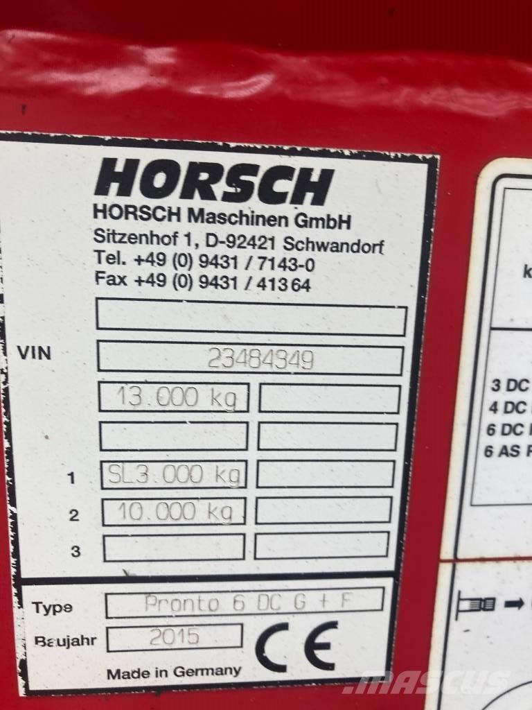 Horsch PRONTO 6DC 多功能条播机
