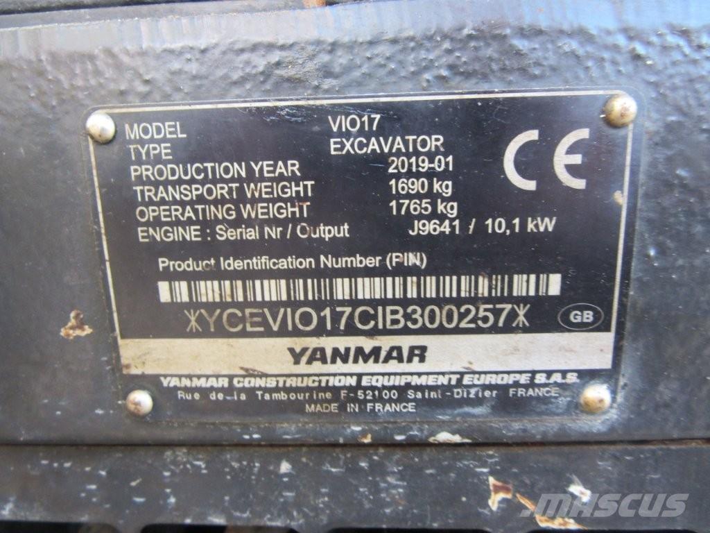 Yanmar ViO17 履带挖掘机
