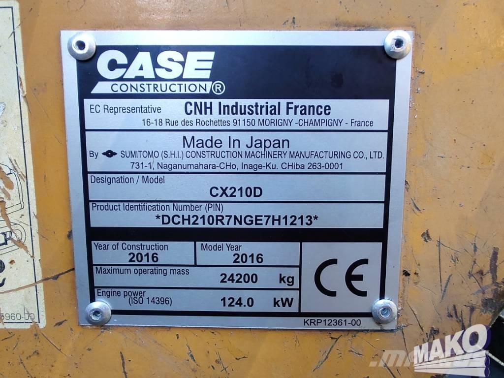 CASE CX 210 D 履带挖掘机
