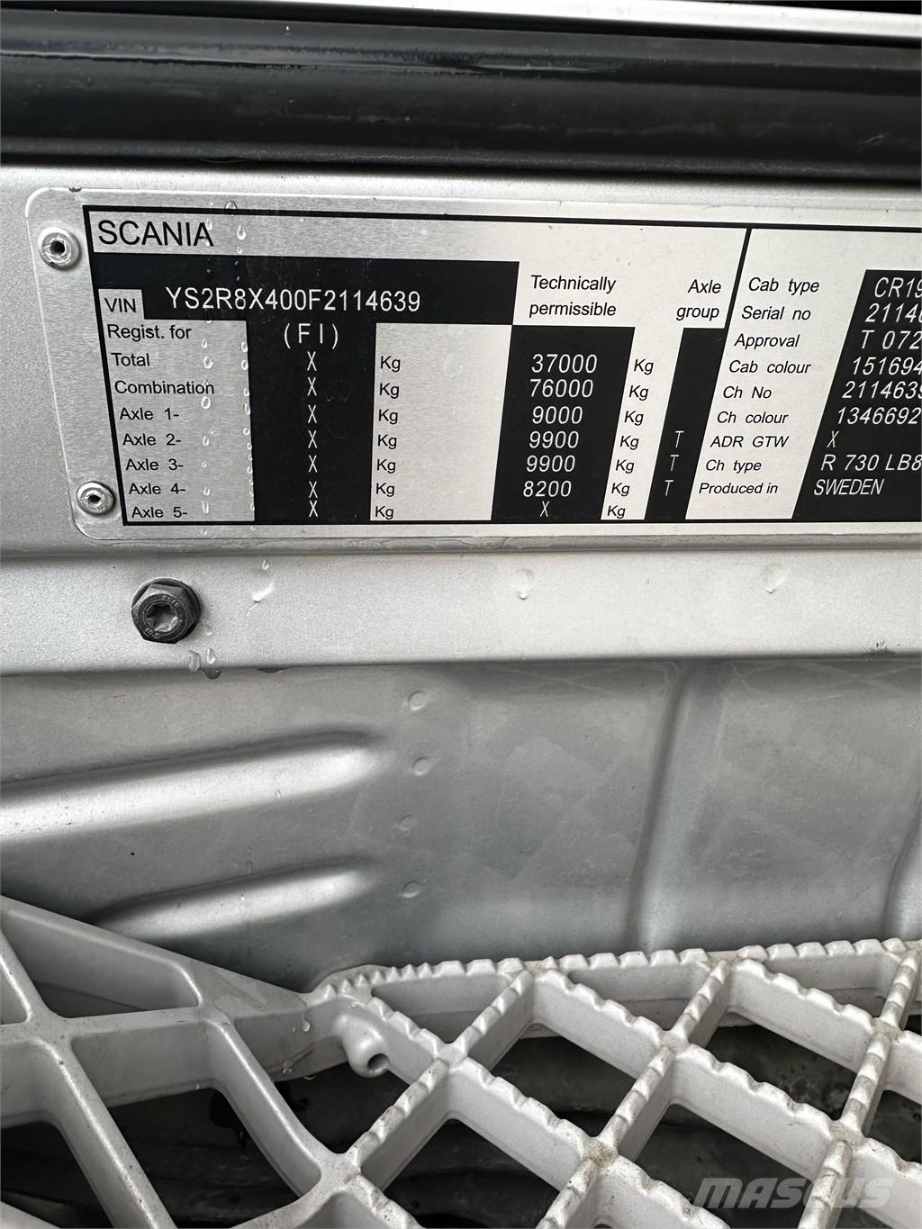 Scania R 730 厢式货车