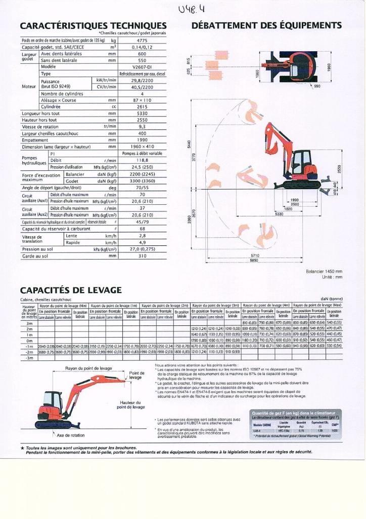 Kubota U 48-4 小型挖掘机