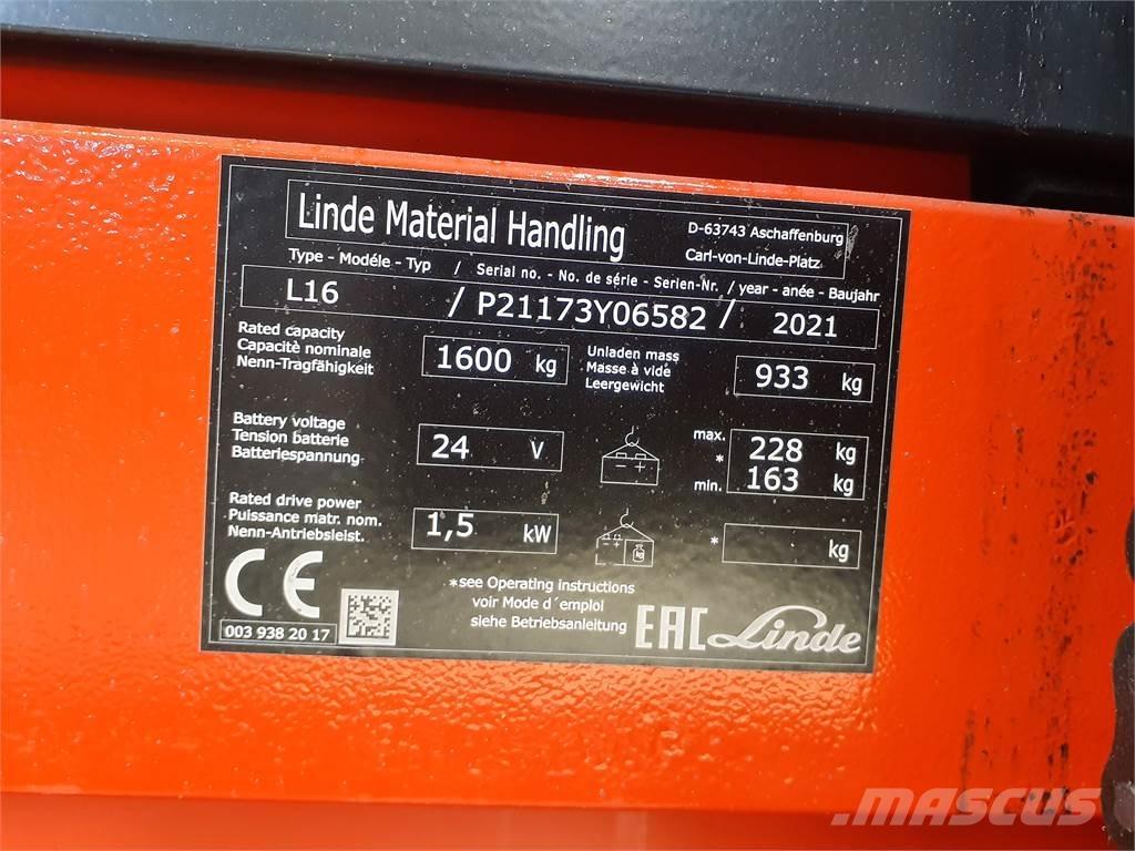 Linde L16i 手推堆垛车