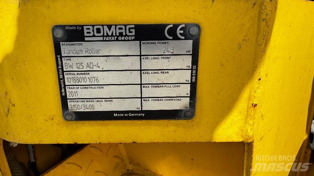 Bomag BW 125 AD-4 双轮压路机