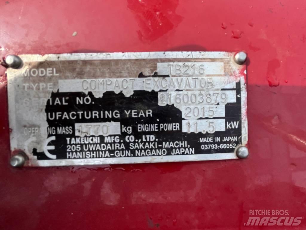 Takeuchi TB 216 小型挖掘机