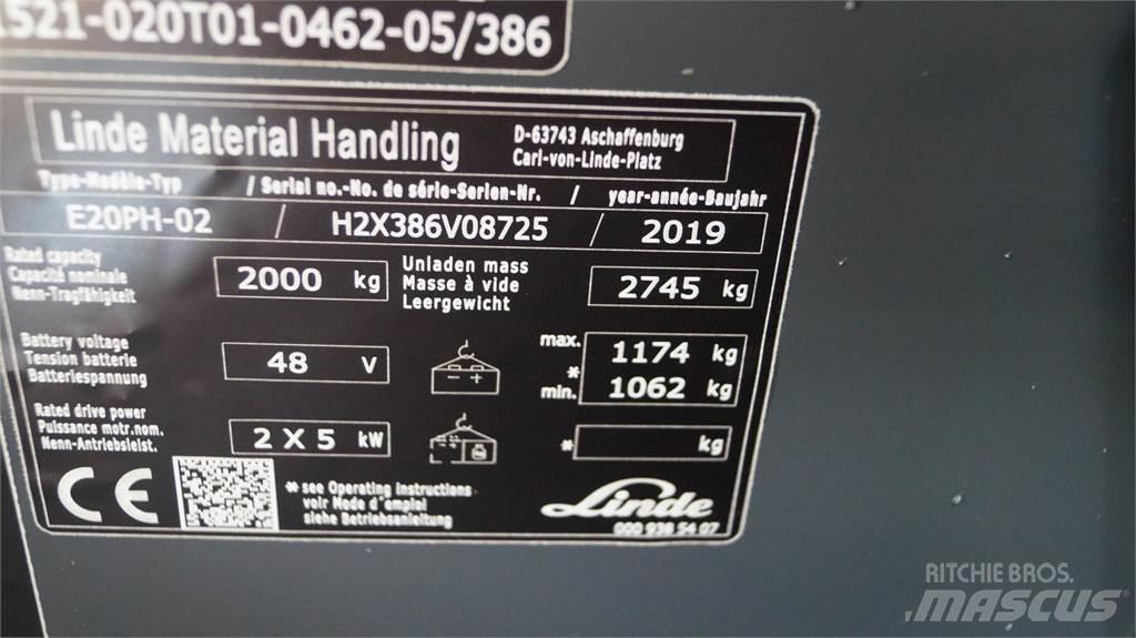 Linde E20PH 电动叉车
