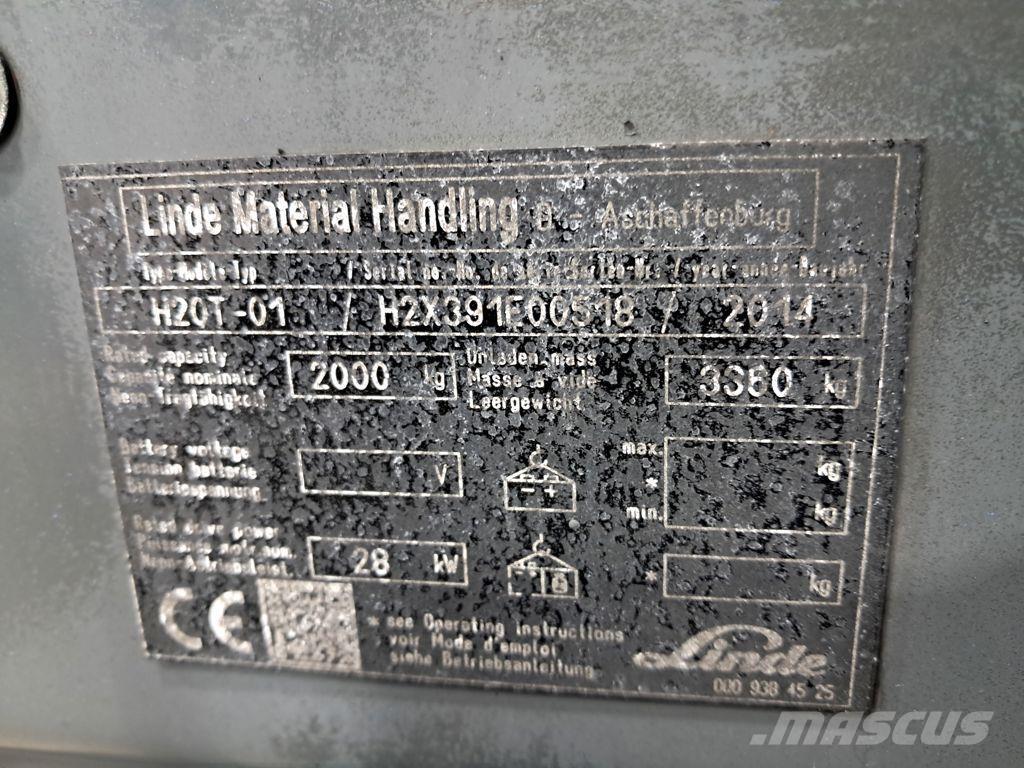 Linde H20T-01 天然气叉车