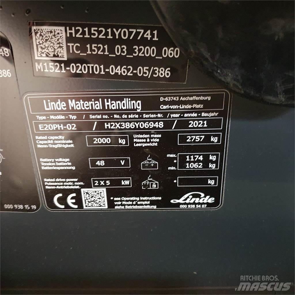 Linde E20PH 电动叉车