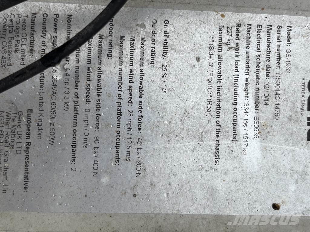 Genie 1932 剪叉式升降机