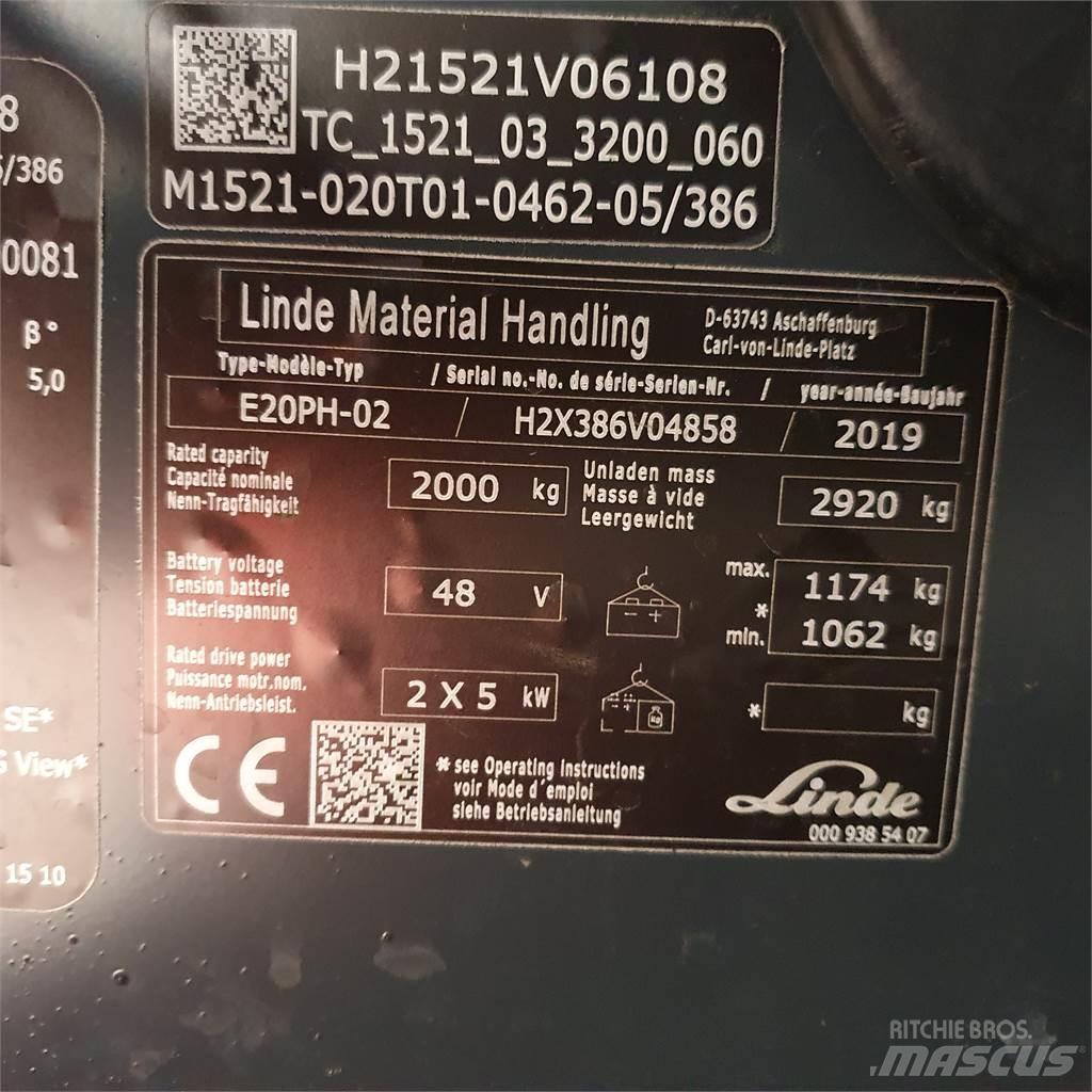 Linde E20PH 电动叉车