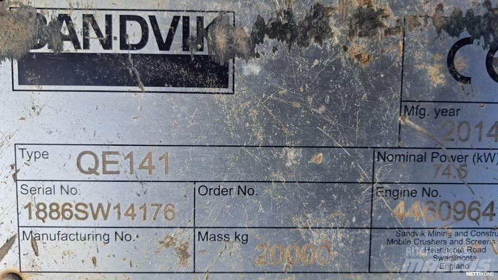Sandvik QE 141 移动式筛分机